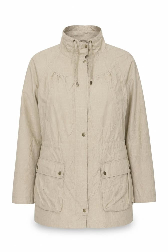 Lakeland Women's Beige Anorak Jacket with Snap Closure