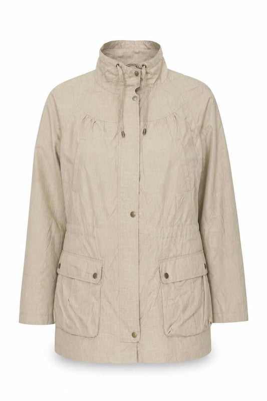 Lakeland Women's Beige Anorak Jacket with Snap Closure