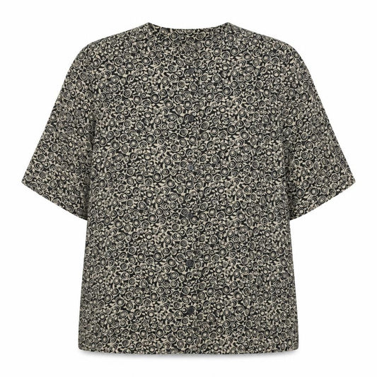 Viyella Women's Black Silk Floral Blouse, Size 12