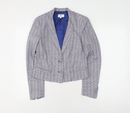 Noa Noa Women's Blue Geometric Blazer S