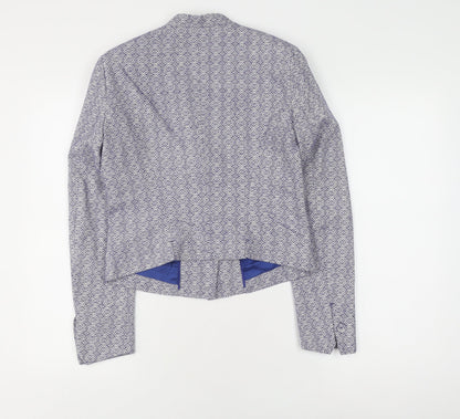 Noa Noa Women's Blue Geometric Blazer S