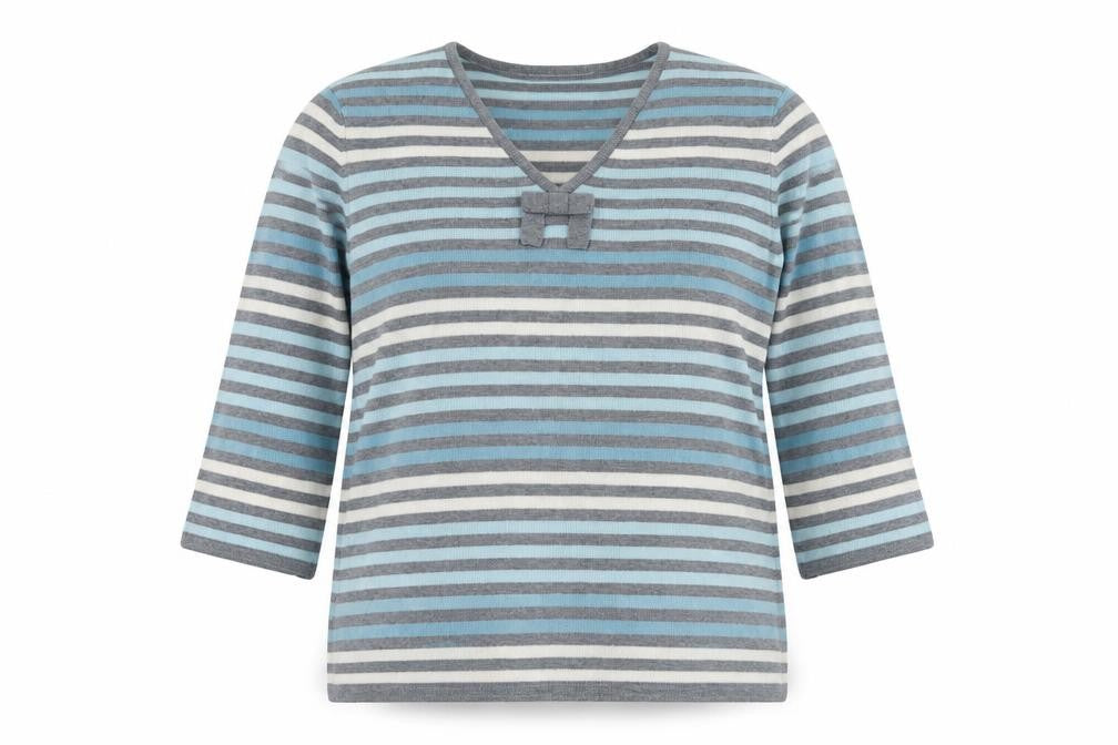 Eastex Women's Multicoloured Striped Pullover, Size 14