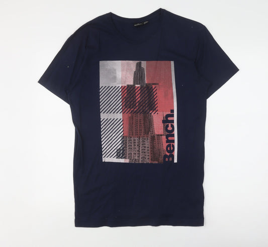 Bench Men's Black Graphic T-shirt Size S