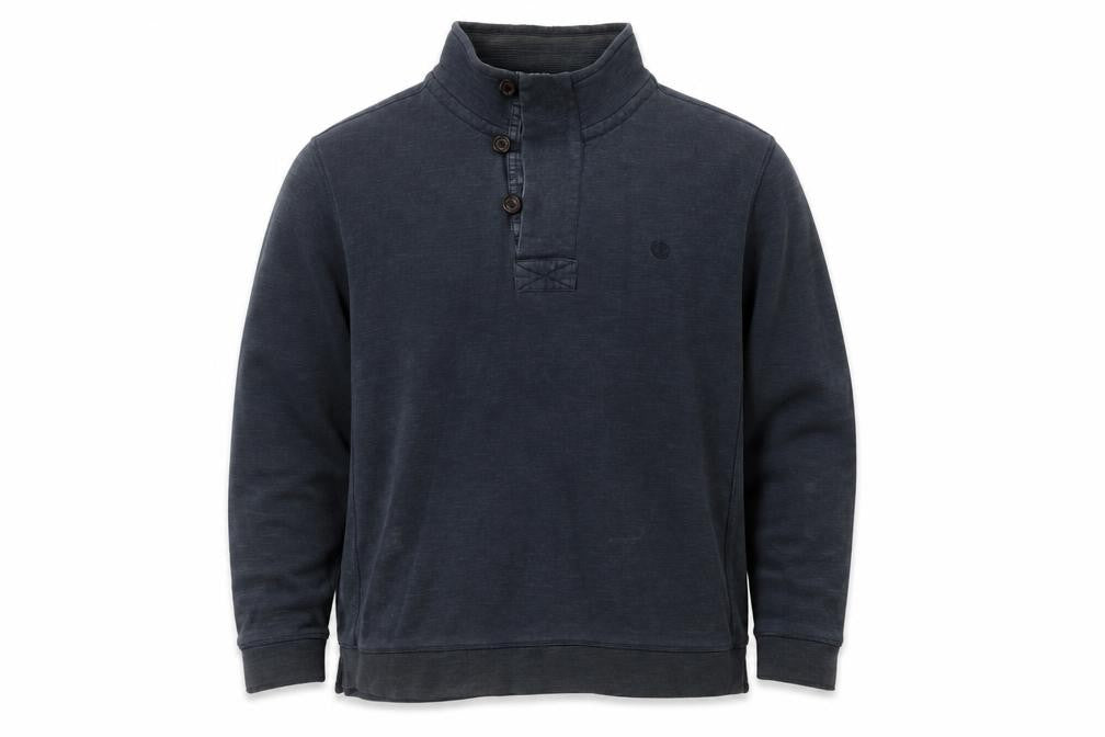 Fat Face Men's Blue Henley L Sweatshirt - Cotton