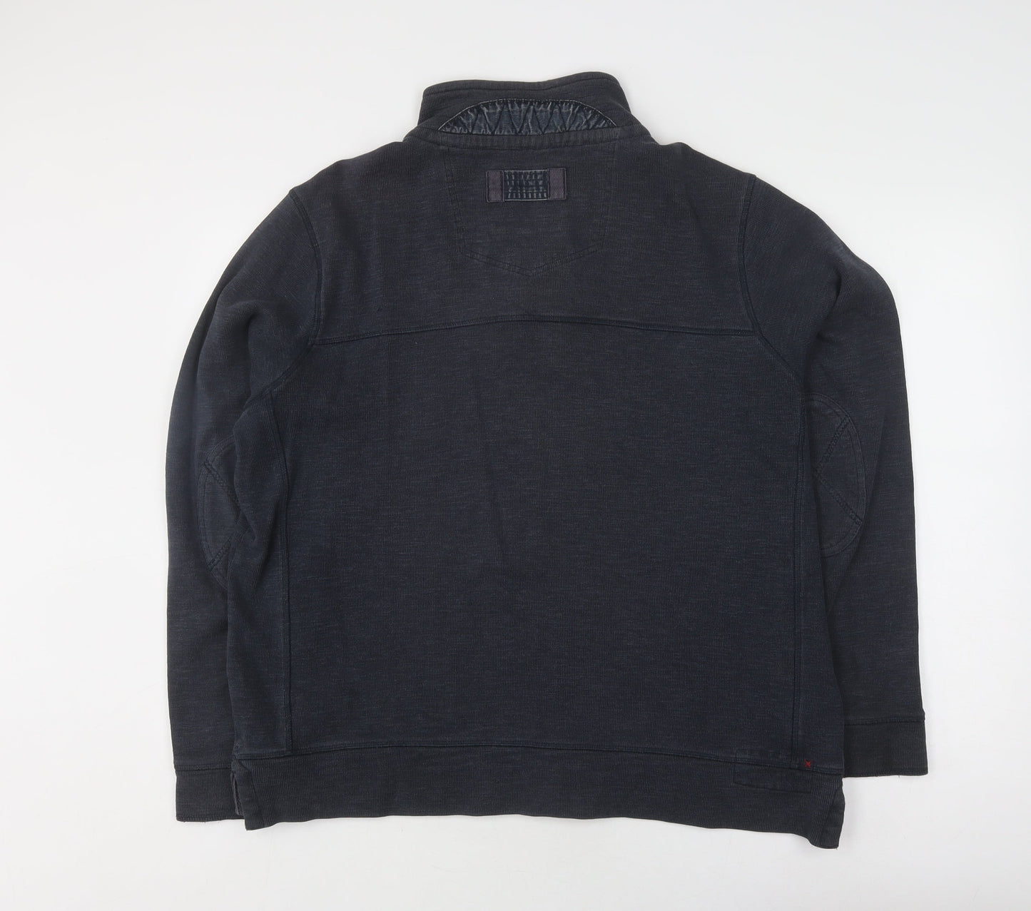 Fat Face Men's Blue Henley L Sweatshirt - Cotton