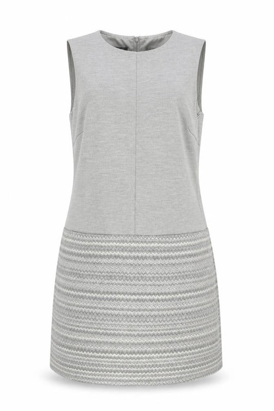 Laura Ashley Women's Grey Shift Dress, Size 10 - Classic Style