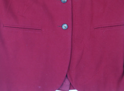 Laura Ashley Women's Red Wool Blazer, Size 8, Classic Style