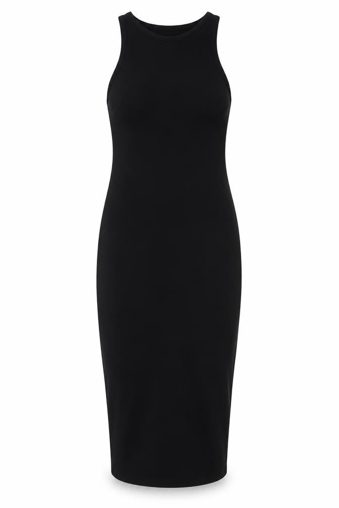 Mango Women's Black Bodycon Midi Dress, Size S