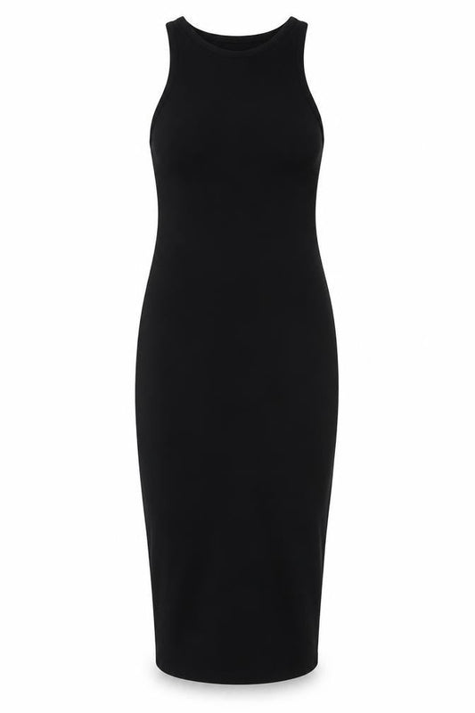 Mango Women's Black Bodycon Midi Dress, Size S