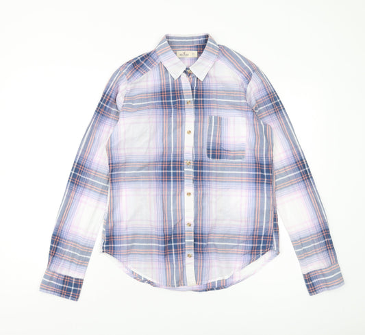 Hollister Women's Multicoloured Plaid Button-Up XS