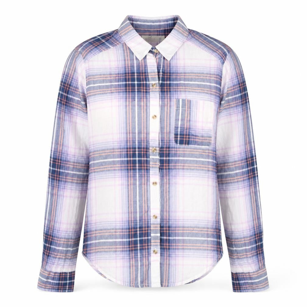 Hollister Women's Multicoloured Plaid Button-Up XS