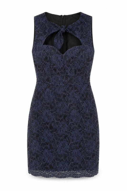 Monsoon Women's Black Lace Bodycon Dress Size 8 Party