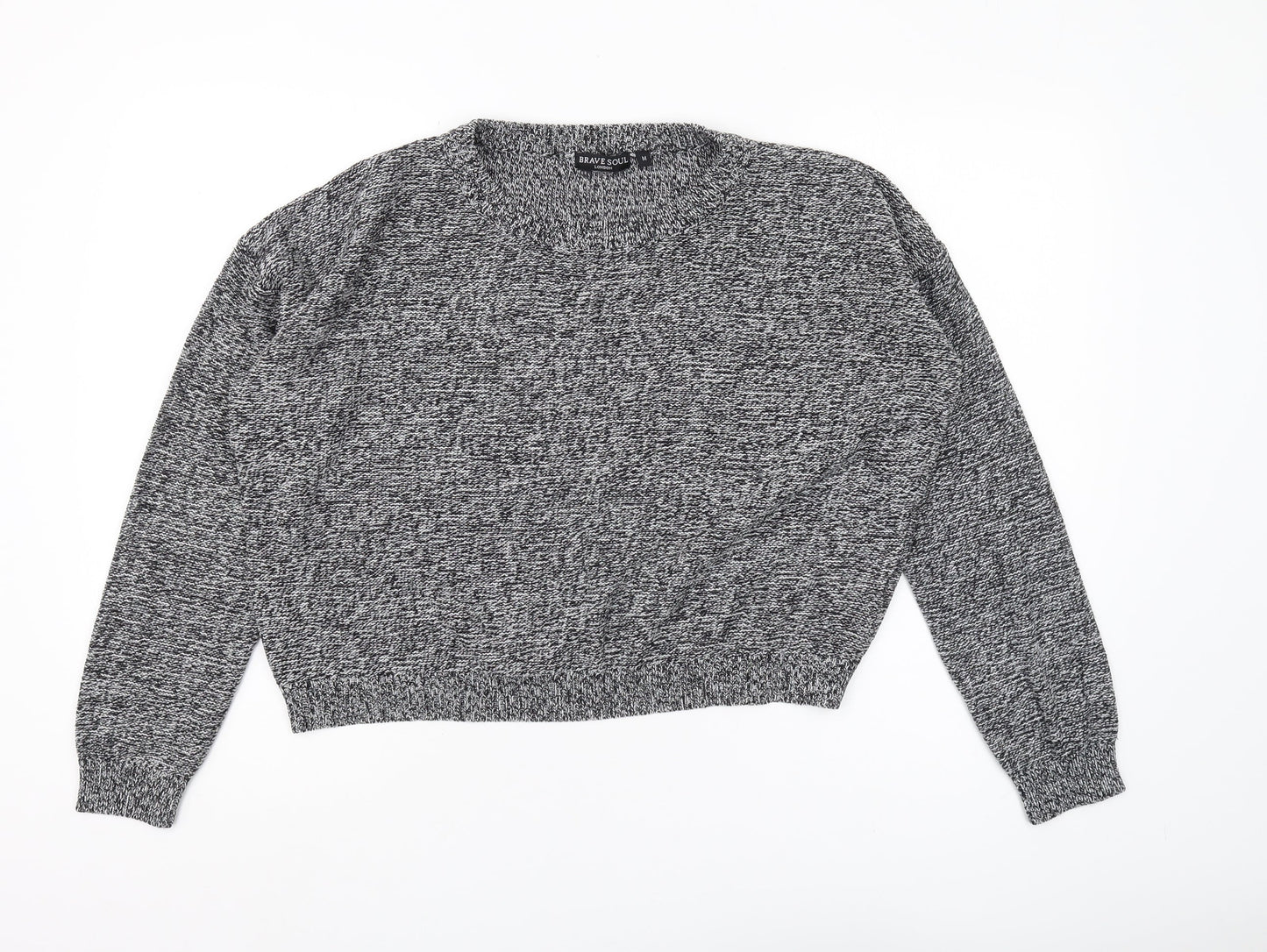 Brave Soul Women's Grey Pullover Jumper Size M