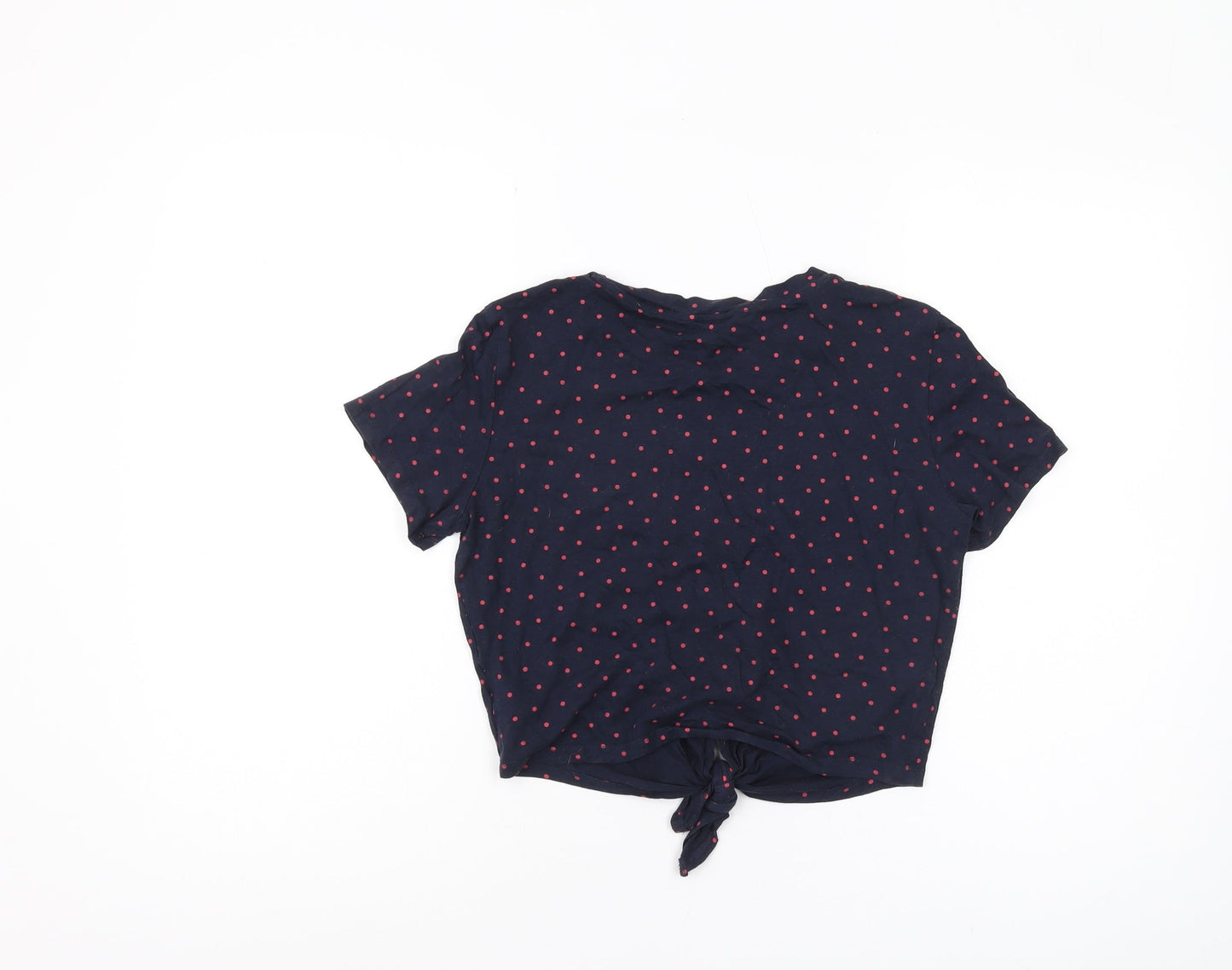 Monki Women's Blue Polka Dot T-Shirt XS