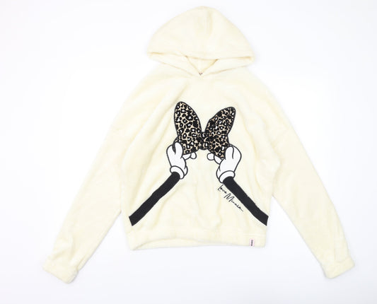 Disney at George Women's Ivory Minnie Mouse Hoodie - Size 12