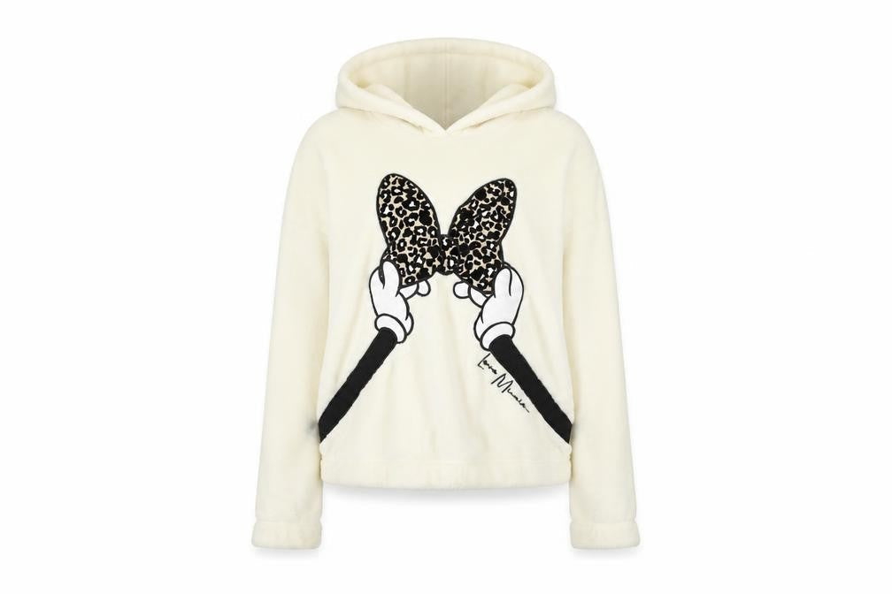 Disney at George Women's Ivory Minnie Mouse Hoodie - Size 12