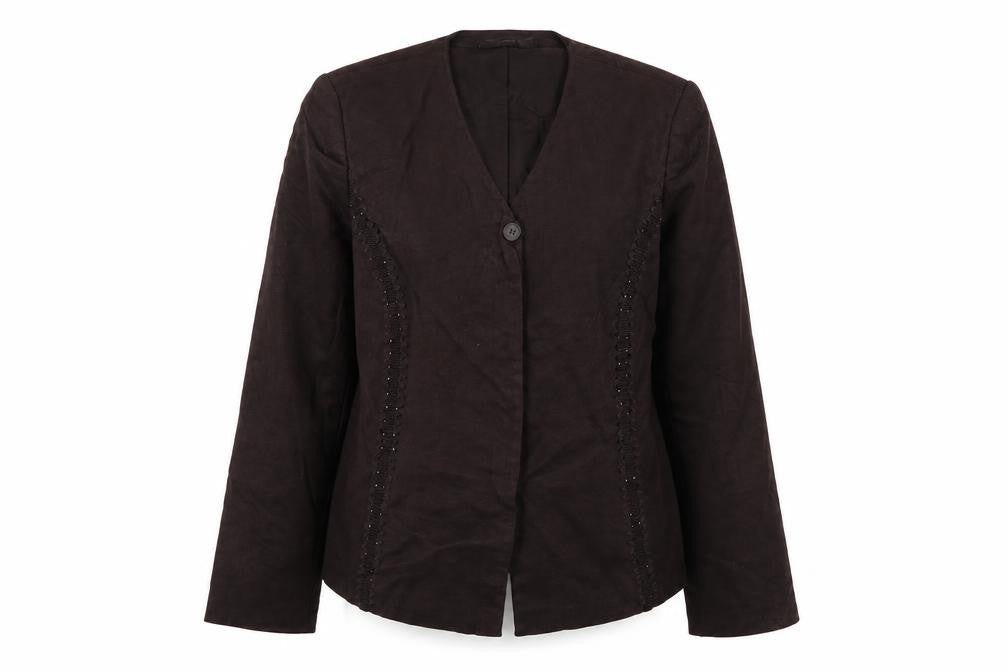Jacques Vert Women's Brown Blazer, Size 12, Elegant Style