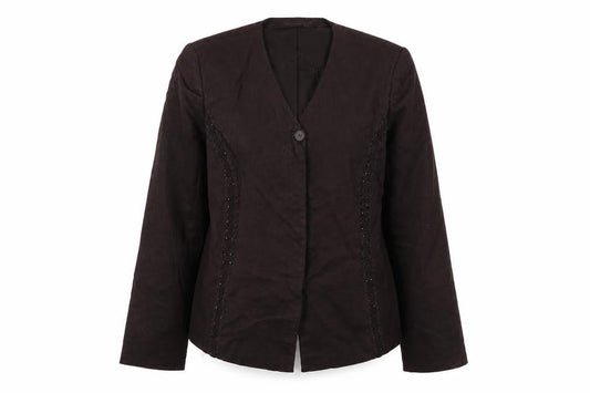 Jacques Vert Women's Brown Blazer, Size 12, Elegant Style