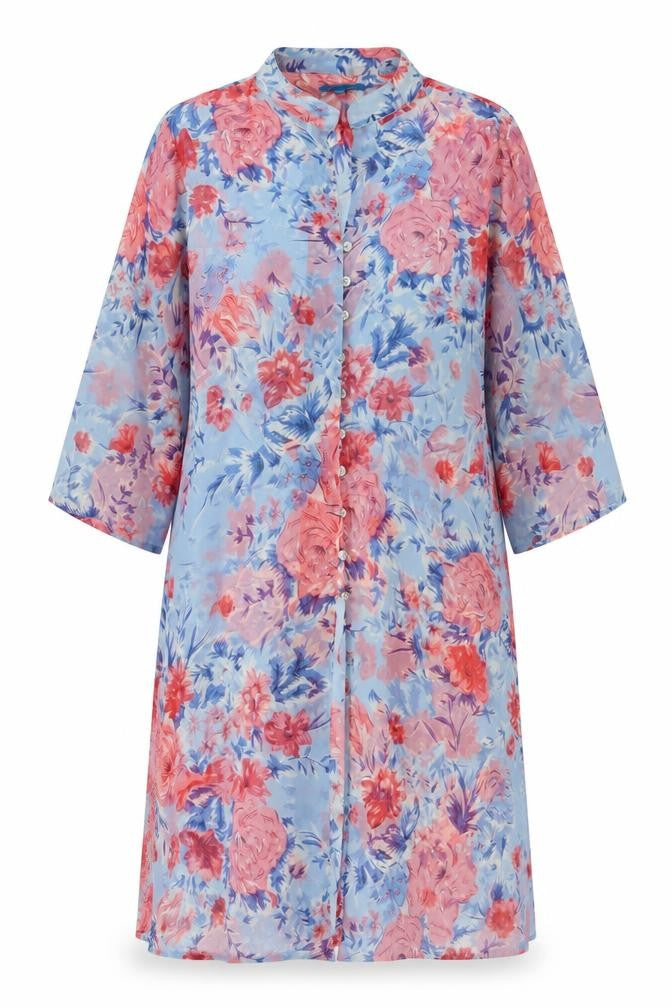 Joe Browns Women's Blue Floral Tunic Blouse Size 12