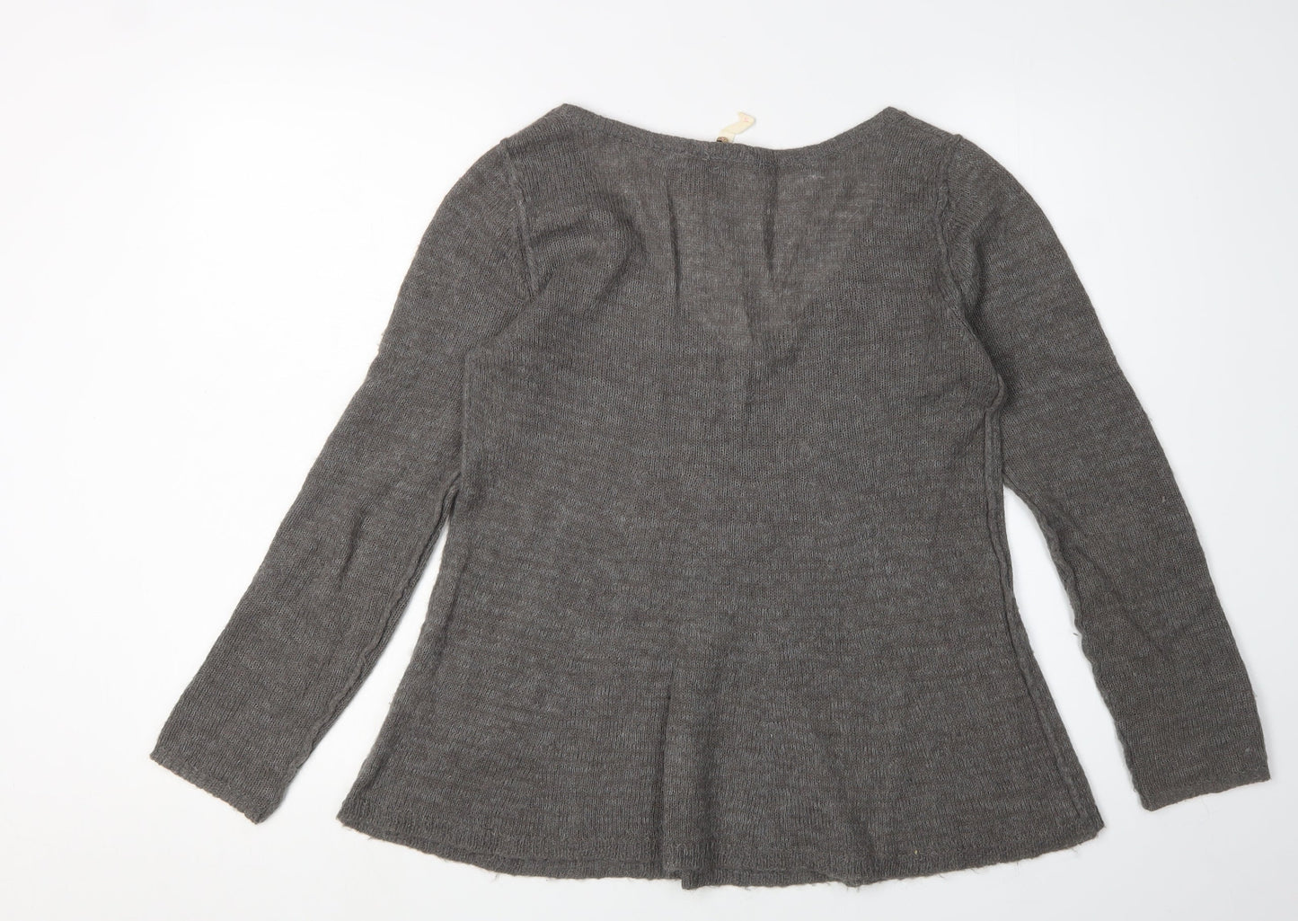 White Stuff Women's Grey V-Neck Pullover Jumper Size 8