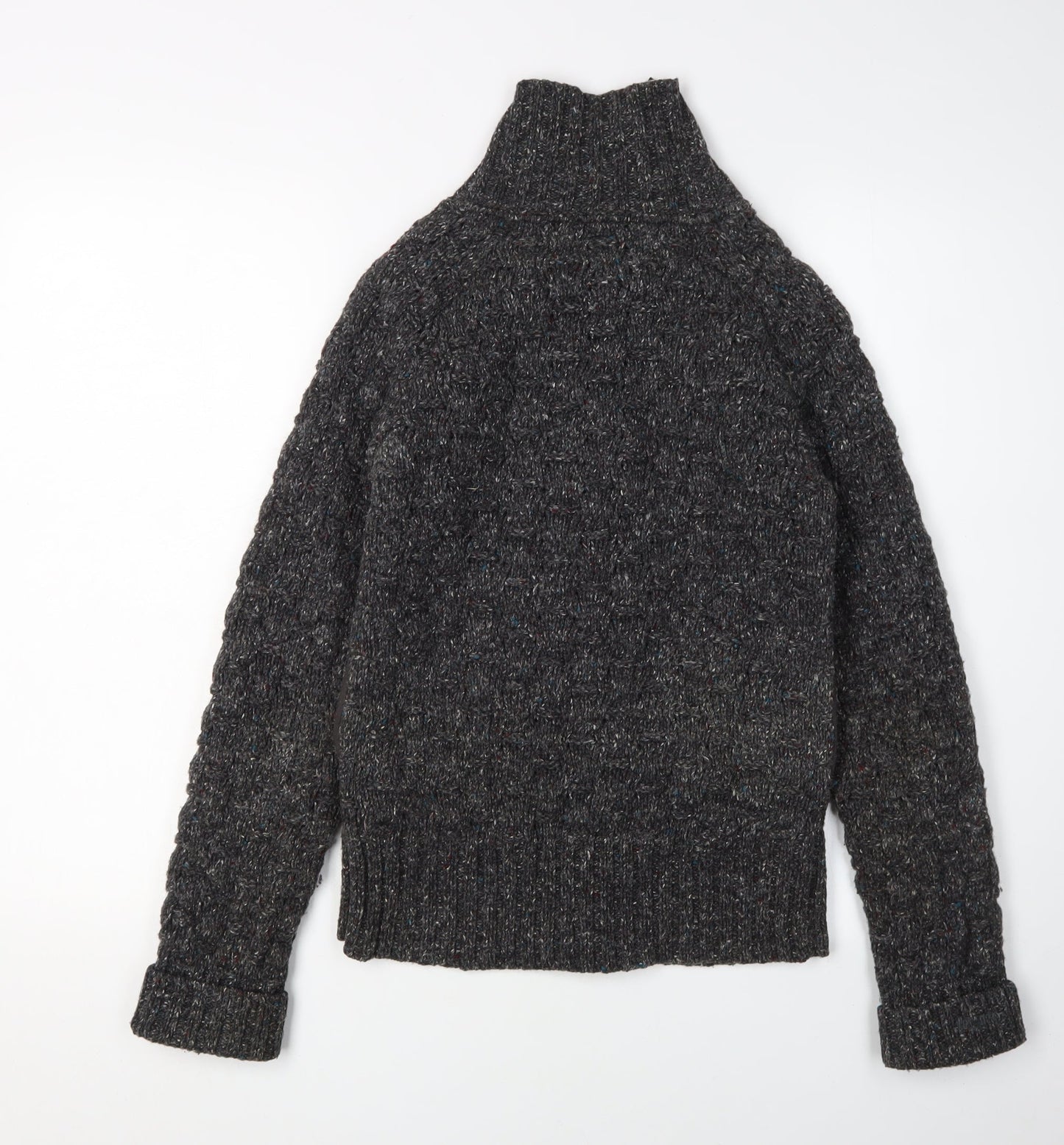Grey Women's Full Zip High Neck Jumper Size 6