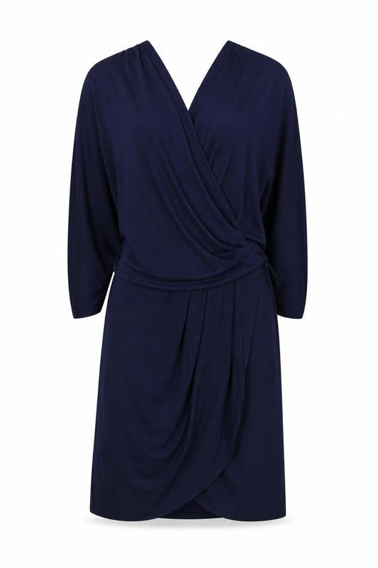 Whistles Women's Blue Wrap Dress Size 10