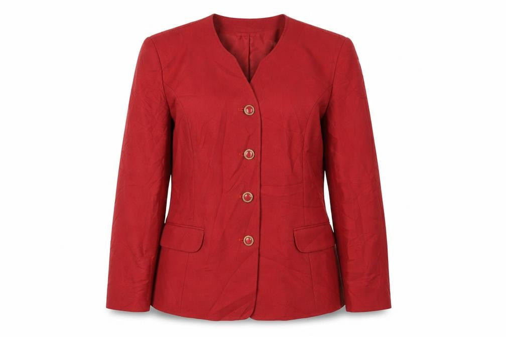 Eastex Women's Red Suit Jacket, Size 12, Four-Button