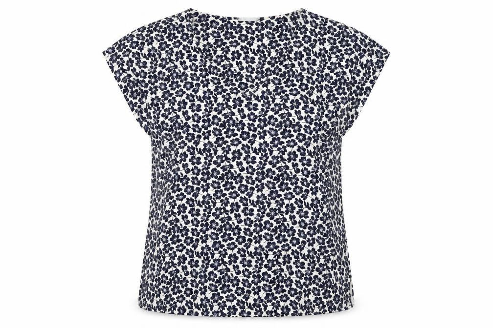 Laura Ashley Women's Black Floral Blouse, Size 12