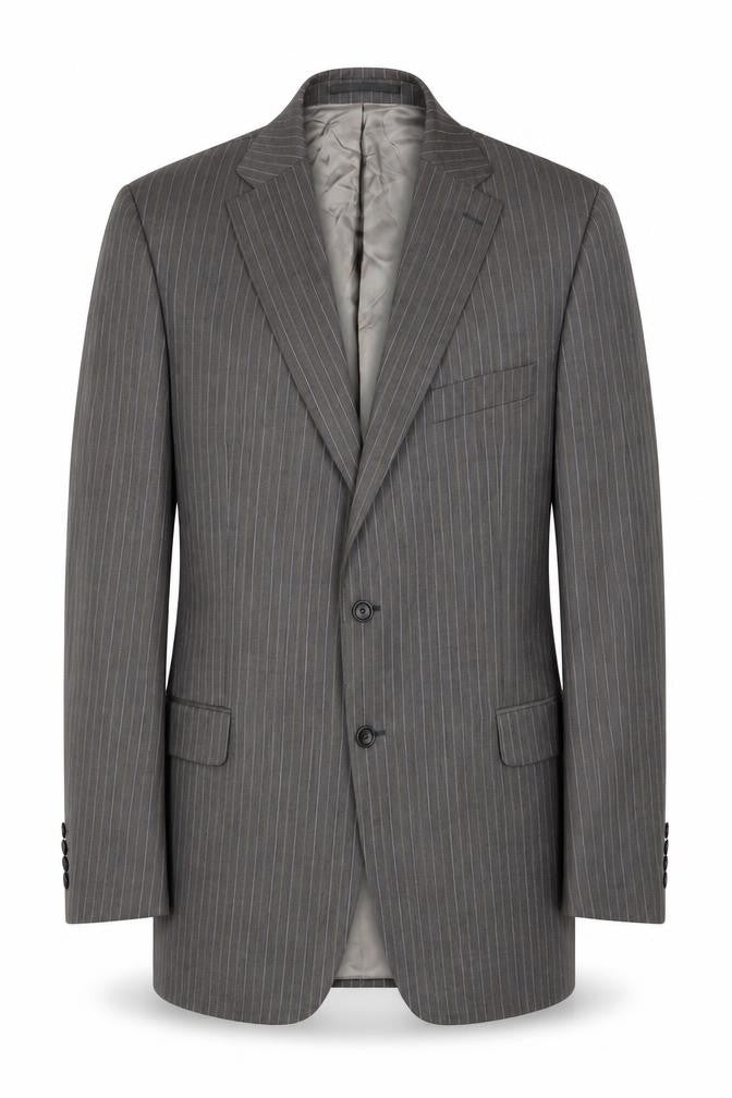 Van Gils Men’s Grey Striped Suit Jacket Size 46R
