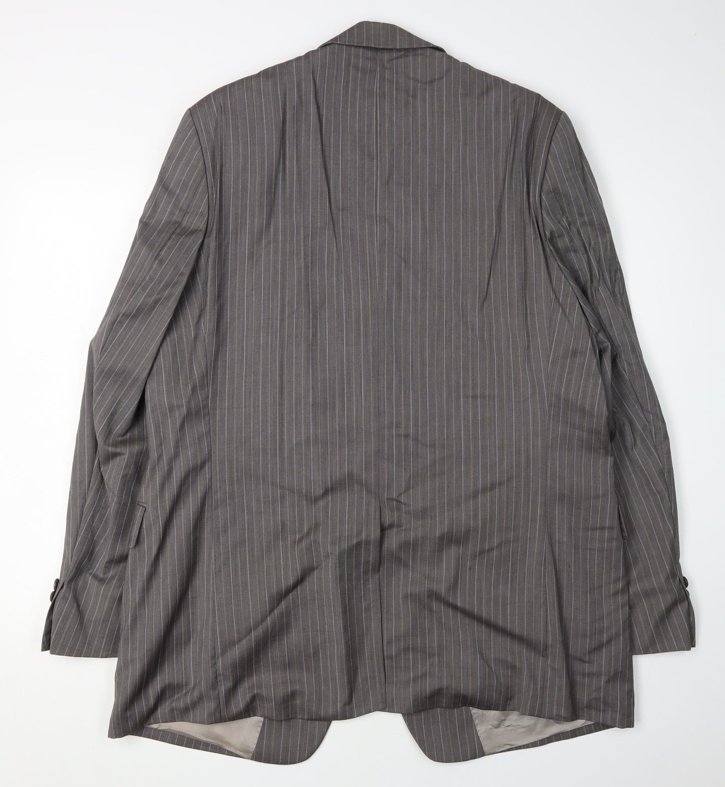 Van Gils Men’s Grey Striped Suit Jacket Size 46R