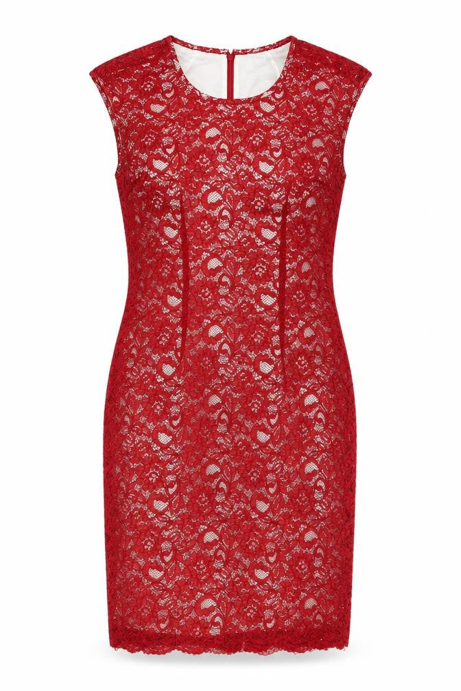 Jaeger Red Women's Sheath Dress, Size 10, Cocktail Elegance