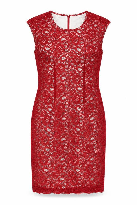 Jaeger Red Women's Sheath Dress, Size 10, Cocktail Elegance