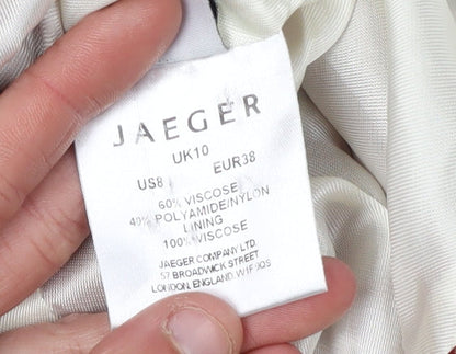 Close-up detail of Jaeger Red Women's Sheath Dress, size 10, Cocktail Elegance