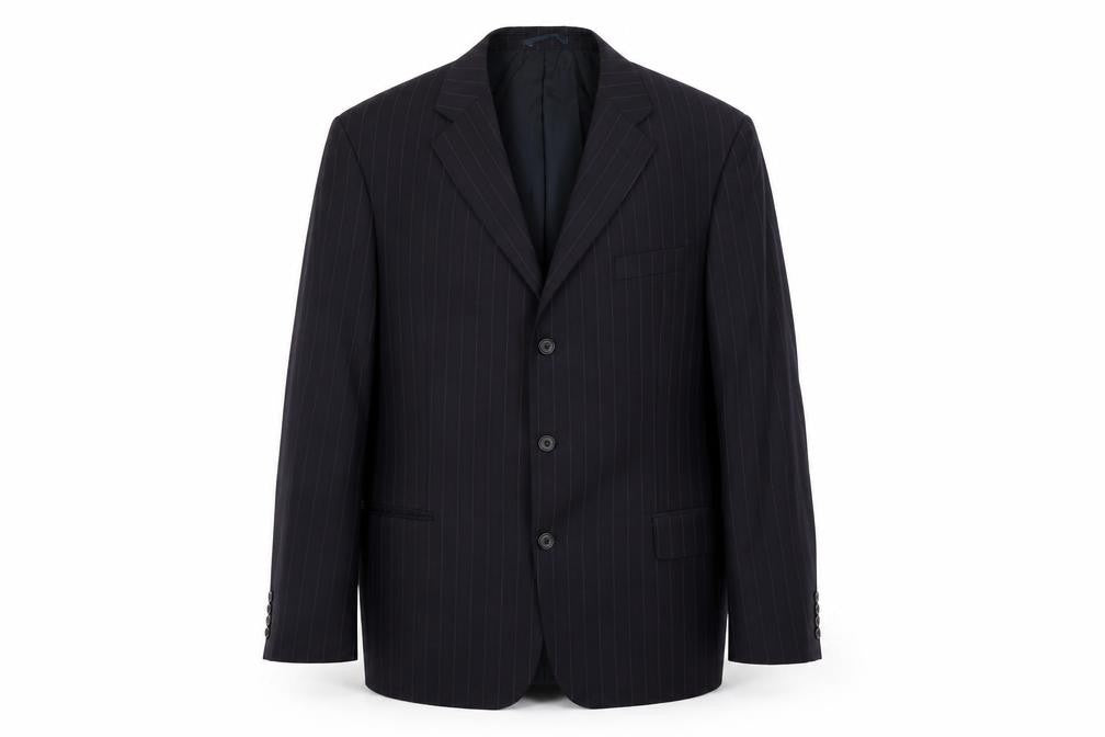 Hugo Boss Men's Blue Striped Suit Jacket 44