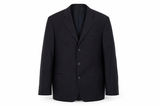 Hugo Boss Men's Blue Striped Suit Jacket 44