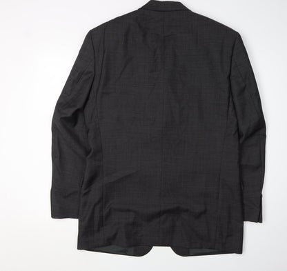 Hugo Boss Men's Black Wool Blazer, Size 38R, Formal