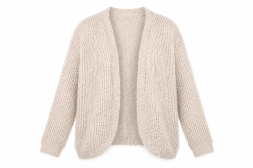 Beautiful Plum Tree Women's Beige Cardigan, Size 12