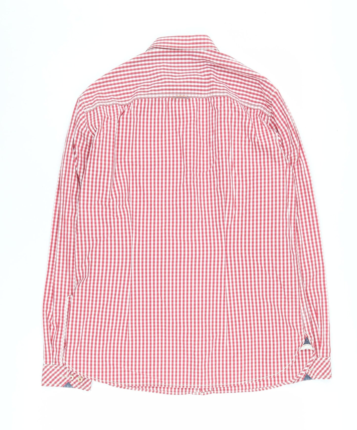 Joules Men's Red Checked Long Sleeve Shirt - Medium