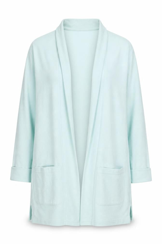 Damart Women's Green Cardigan, M, Collared Knit