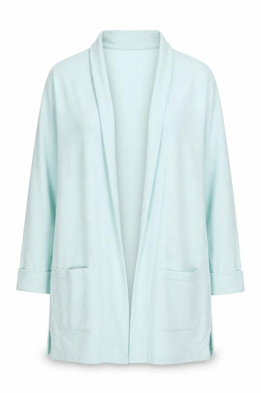 Damart Women's Green Cardigan, M, Collared Knit