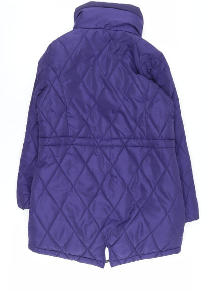 Marks & Spencer Women's Purple Quilted Jacket, Size 12