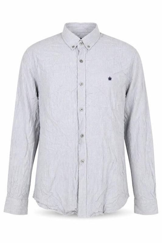 French Connection Men's Blue Button-Up Shirt L