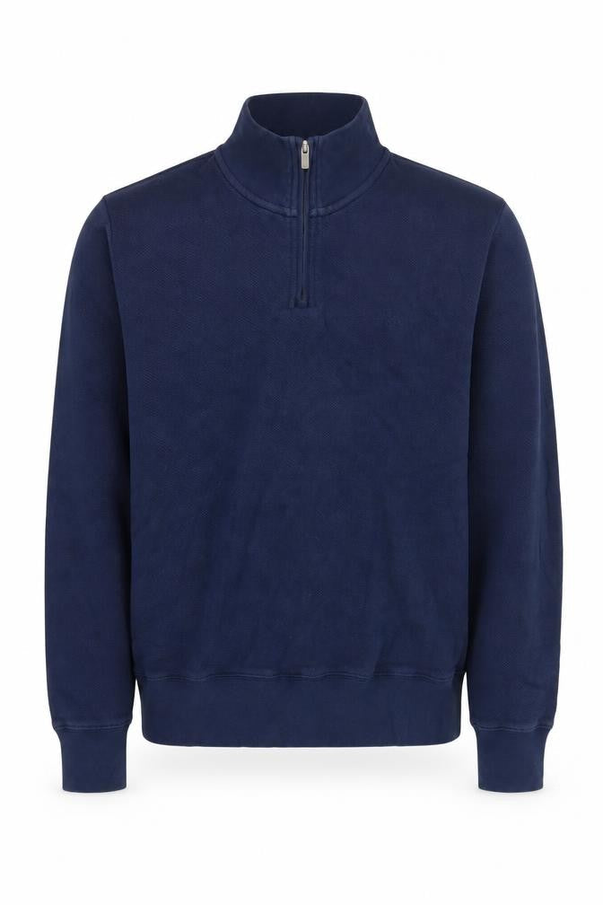 GANT Men's Blue Full Zip High Neck Jumper S