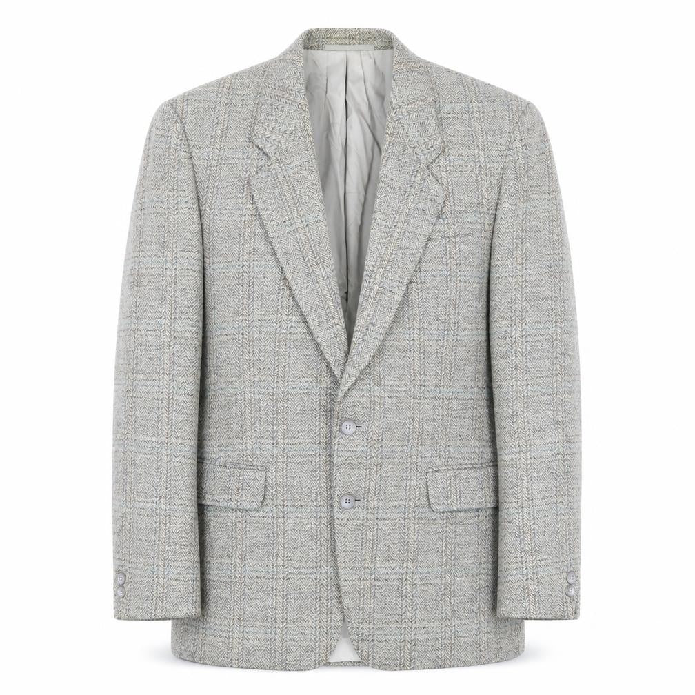 Leithäuser Grey Check Wool Blazer, 42 Regular