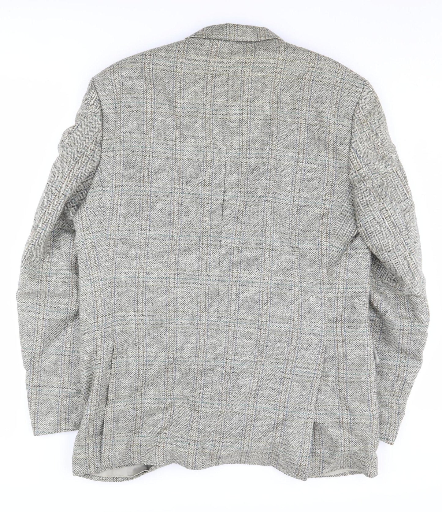 Leithäuser Grey Check Wool Blazer, 42 Regular