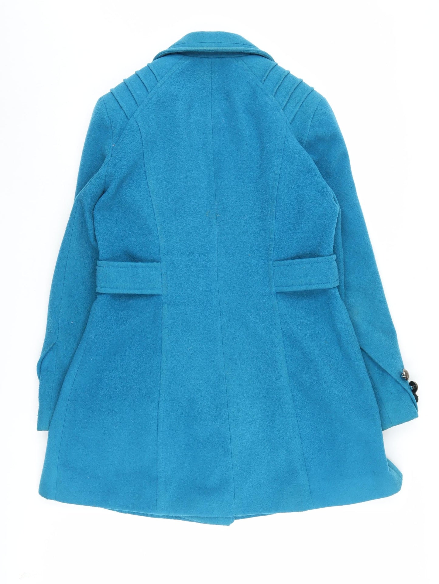 M&Co Women's Blue Pea Coat Size 14 Mid-Length
