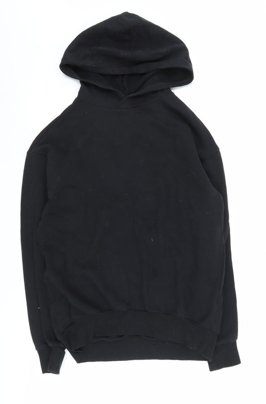 Black ASOS Women's Pullover Hoodie Size 4, Cotton Blend
