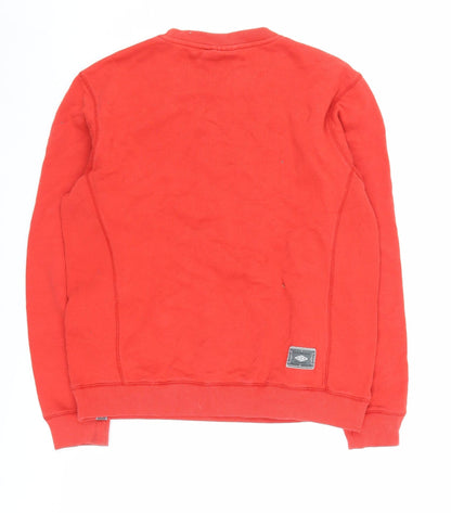 Back view of Umbro boys’ xl red pullover sweatshirt