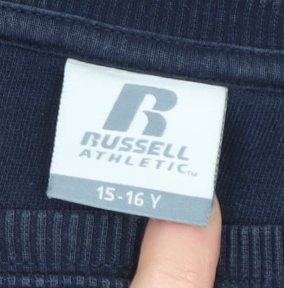 Russell Athletic Boys' Blue Pullover Sweatshirt 15-16 Years