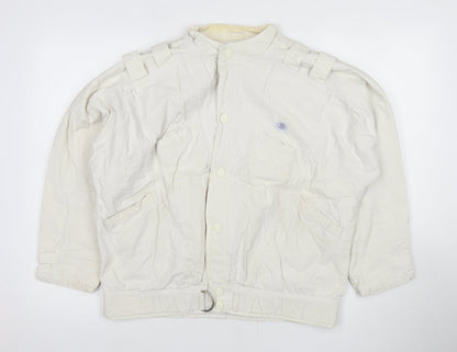 tus London Women's White Mid-Length Jacket M